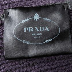 Prada Grey Cashmere Short Sleeve Sweater M