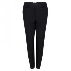 Pre Owned Prada Black Straight Fit Trousers M
