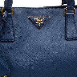 Pre Owned Prada Navy Blue Saffiano Lux Leather Large Tote