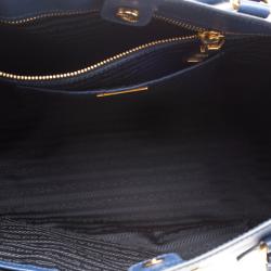 Pre Owned Prada Navy Blue Saffiano Lux Leather Large Tote