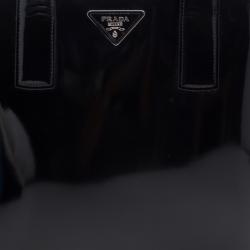 Pre Owned Prada Black Patent Leather Shopper Tote