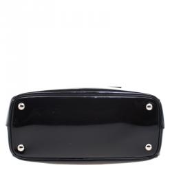 Pre Owned Prada Black Patent Leather Shopper Tote