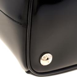 Pre Owned Prada Black Patent Leather Shopper Tote