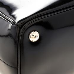 Pre Owned Prada Black Patent Leather Shopper Tote