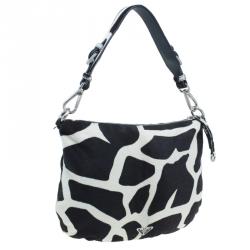 مملوكة مسبقًا Prada Animal Print Calf Fur Shoulder Bag