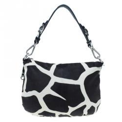 مملوكة مسبقًا Prada Animal Print Calf Fur Shoulder Bag
