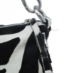 مملوكة مسبقًا Prada Animal Print Calf Fur Shoulder Bag