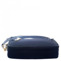 Pre Owned Prada Navy Blue Nylon Crossbody Bag
