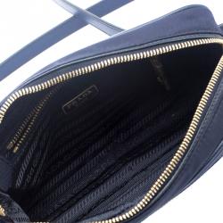 Pre Owned Prada Navy Blue Nylon Crossbody Bag