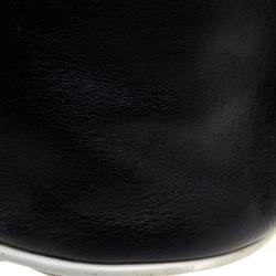 Pre Owned Prada Black Leather Double Pockets Satchel