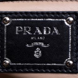 Pre Owned Prada Black Nappa Gaufre Leather Clutch