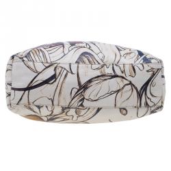 Pre Owned Prada Cream Leather Cervo Lux Fairy Tote