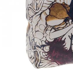 Pre Owned Prada Cream Leather Cervo Lux Fairy Tote