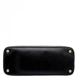 Pre Owned Prada Black Saffiano Metal Leather Promenade Tote