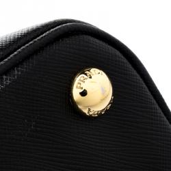 Pre Owned Prada Black Saffiano Metal Leather Promenade Tote