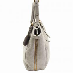 مملوكة مسبقًا Prada Silver Cervo Lux Leather Tote 