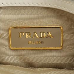 Pre Owned Prada White Leather Mini Promenade Tote Bag 