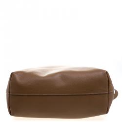 Pre Owned Prada Brown Vitello Diano Leather Shopper Tote