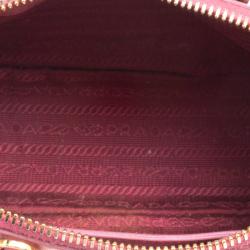 Pre Owned Prada Pink Saffiano Lux Leather Mini Promenade Crossbody Bag