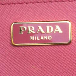 Pre Owned Prada Pink Saffiano Lux Leather Mini Promenade Crossbody Bag