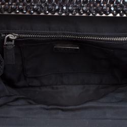 Pre Owned Prada Black Nylon Gaufre Bright Evening Bag