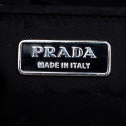 Pre Owned Prada Black Nylon Gaufre Bright Evening Bag