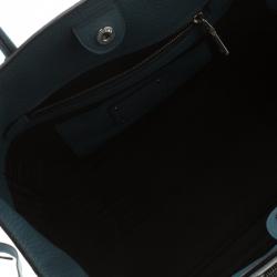 Pre Owned Prada Powder Blue Vitello Phenix Leather Shopping Tote