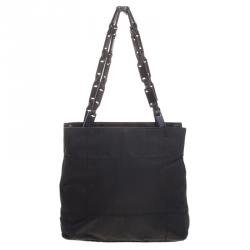 Pre Owned Prada Black Nylon Vintage Tote