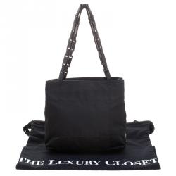 Pre Owned Prada Black Nylon Vintage Tote