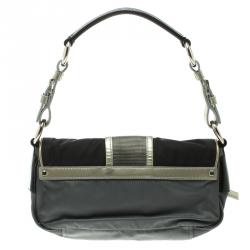 Pre Owned Prada Grey/Black Nylon Shoulder Bag