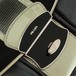 Pre Owned Prada Grey/Black Nylon Shoulder Bag