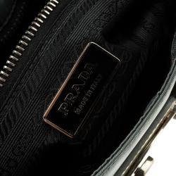 Pre Owned Prada Grey/Black Nylon Shoulder Bag