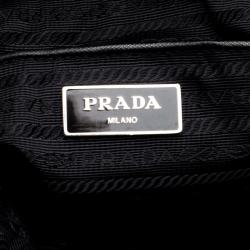Pre Owned Prada Blue Nylon Convertible Tote