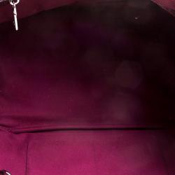 Pre Owned Prada Burgundy Canvas Studded and Crystal Gardener's Tote