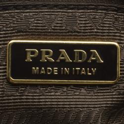 Pre Owned Prada Olive Green Nylon Wristlet Clutch