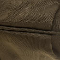 Pre Owned Prada Olive Green Nylon Wristlet Clutch