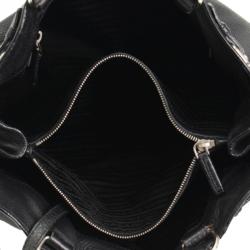 Pre Owned Prada Black Leather Shoulder Bag