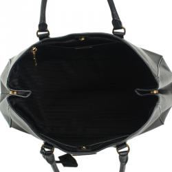 Pre Owned Prada Black Saffiano Medium Lux Tote