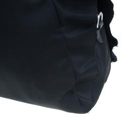 Pre Owned حقيبة بولر برادا تيستو حافة مكشكشة سوداء