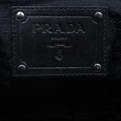 Pre Owned حقيبة بولر برادا تيستو حافة مكشكشة سوداء