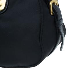 Prada Black Tessuto Nylon Satchel Bag