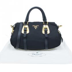 Prada Black Tessuto Nylon Satchel Bag