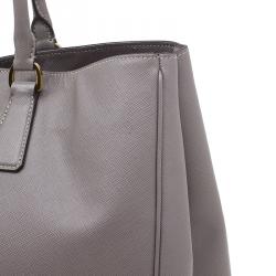 Pre Owned Prada Grey Saffiano Medium Lux Tote