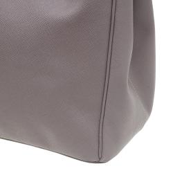 Pre Owned Prada Grey Saffiano Medium Lux Tote