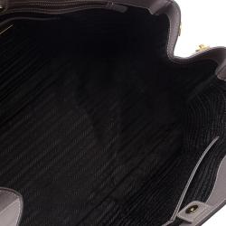 Pre Owned Prada Grey Saffiano Medium Lux Tote