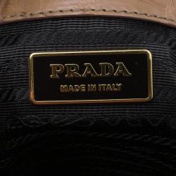 Pre Owned Prada Brown Crocodile Leather Bowler Bag