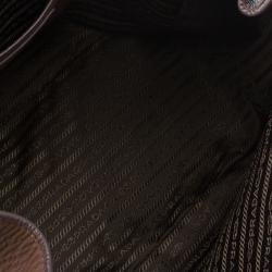 Pre Owned Prada Brown Vitello Daino Leather Shopper Tote