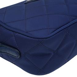 مملوكة مسبقًا حقيبة كتف برادا نايلون أرزق ملكي