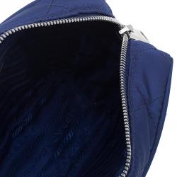 مملوكة مسبقًا حقيبة كتف برادا نايلون أرزق ملكي