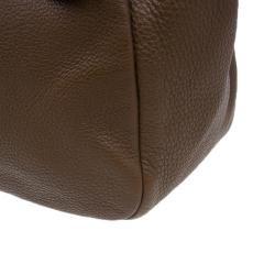 Pre Owned Prada Brown Leather Vitello Daino Tote Bag